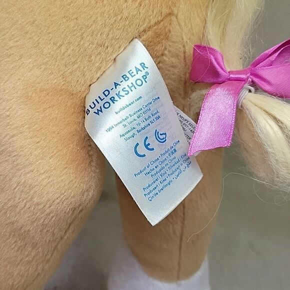 ORIGINAL BUILD-A-BEAR' PALOMINO' HORSES & HEARTS ' PONY AND BEAR FRIENDS - Picture 3 of 14